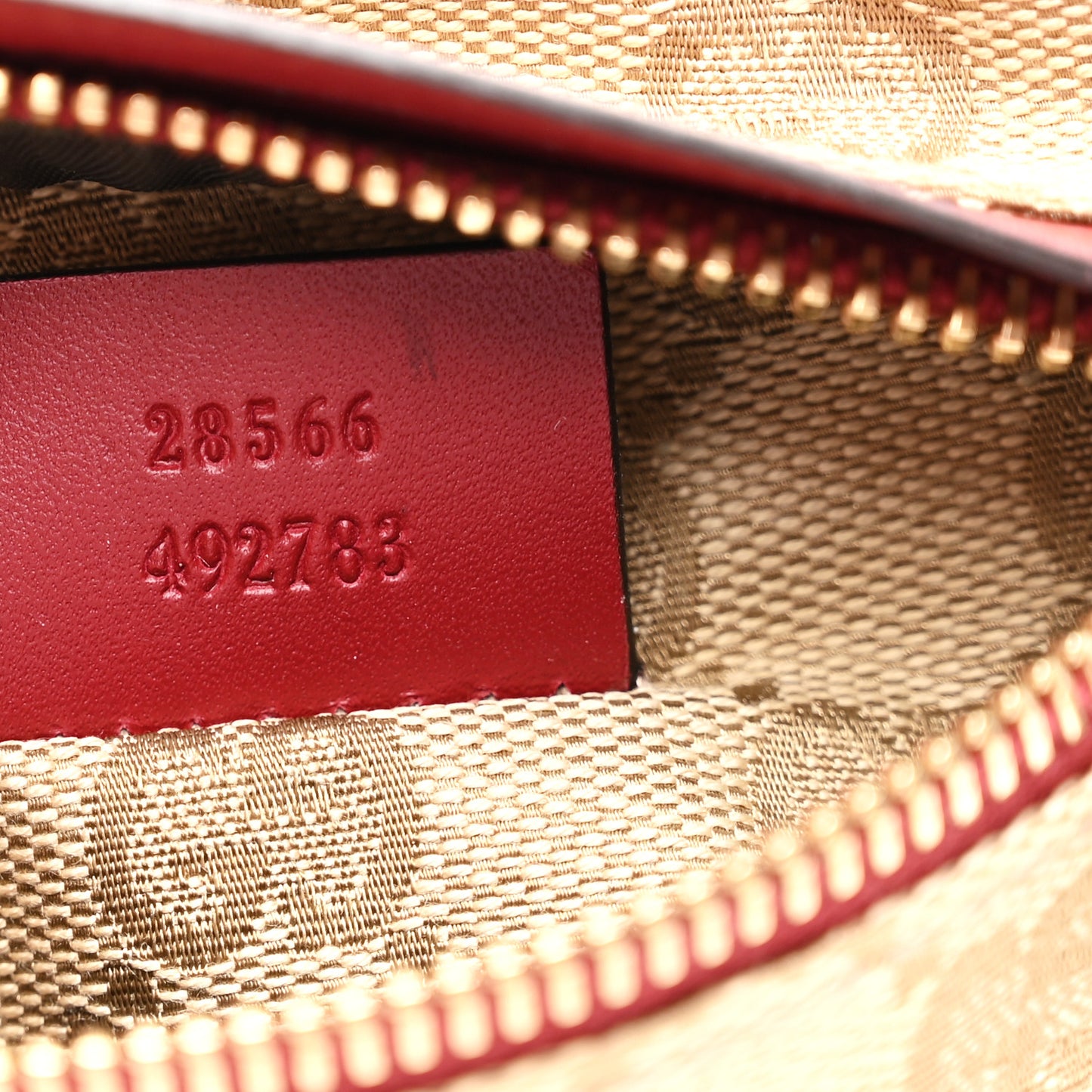 GG Monogram Double Pocket Belt Bag Red