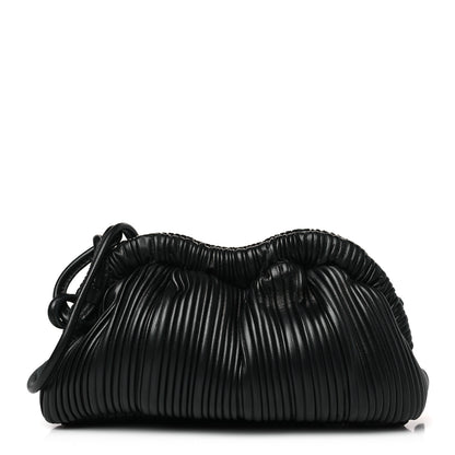 Mansur Gavriel Lambskin Pleated Mini Cloud Clutch Black 1 of 8