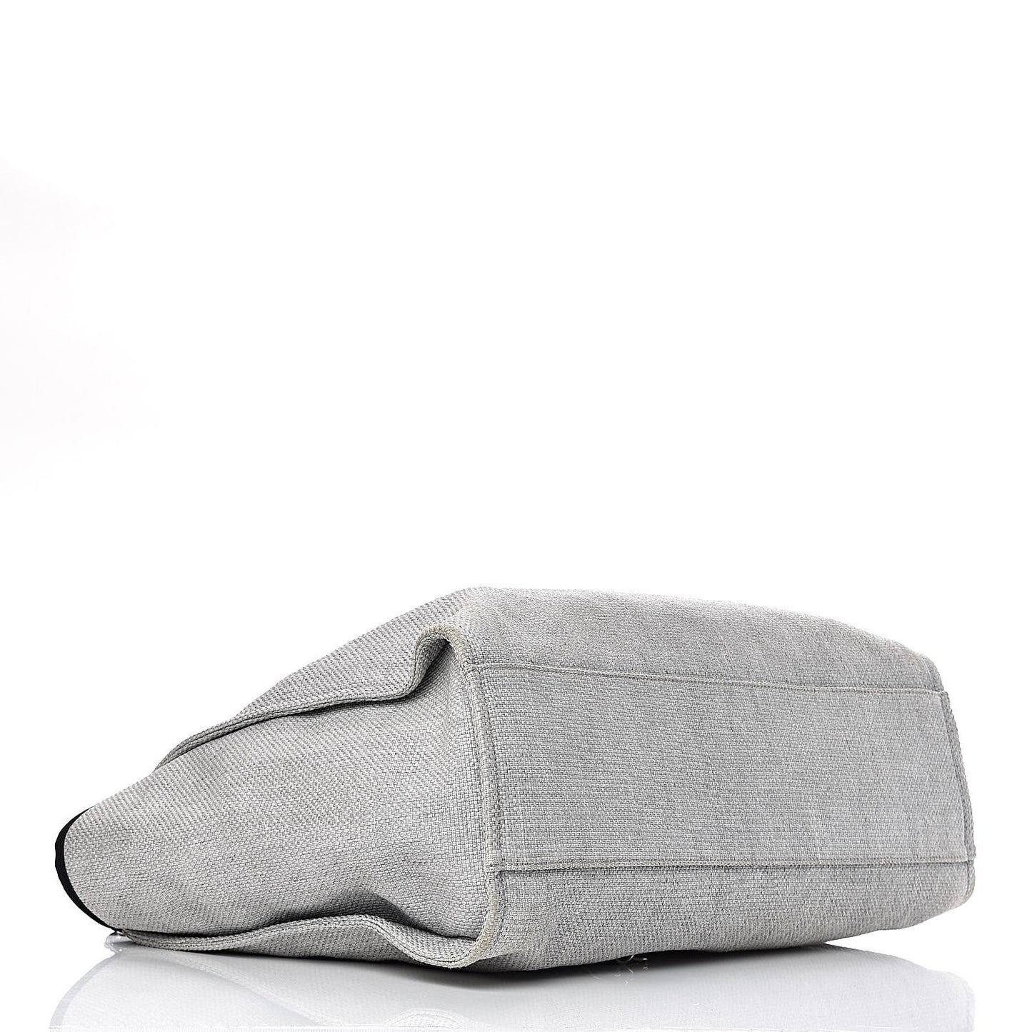 Woven Straw Raffia Extra Large Deauville Tote Grey