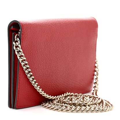 Gucci Dollar Calfskin Medium Betty Chain Wallet Tabasco 3 of 11
