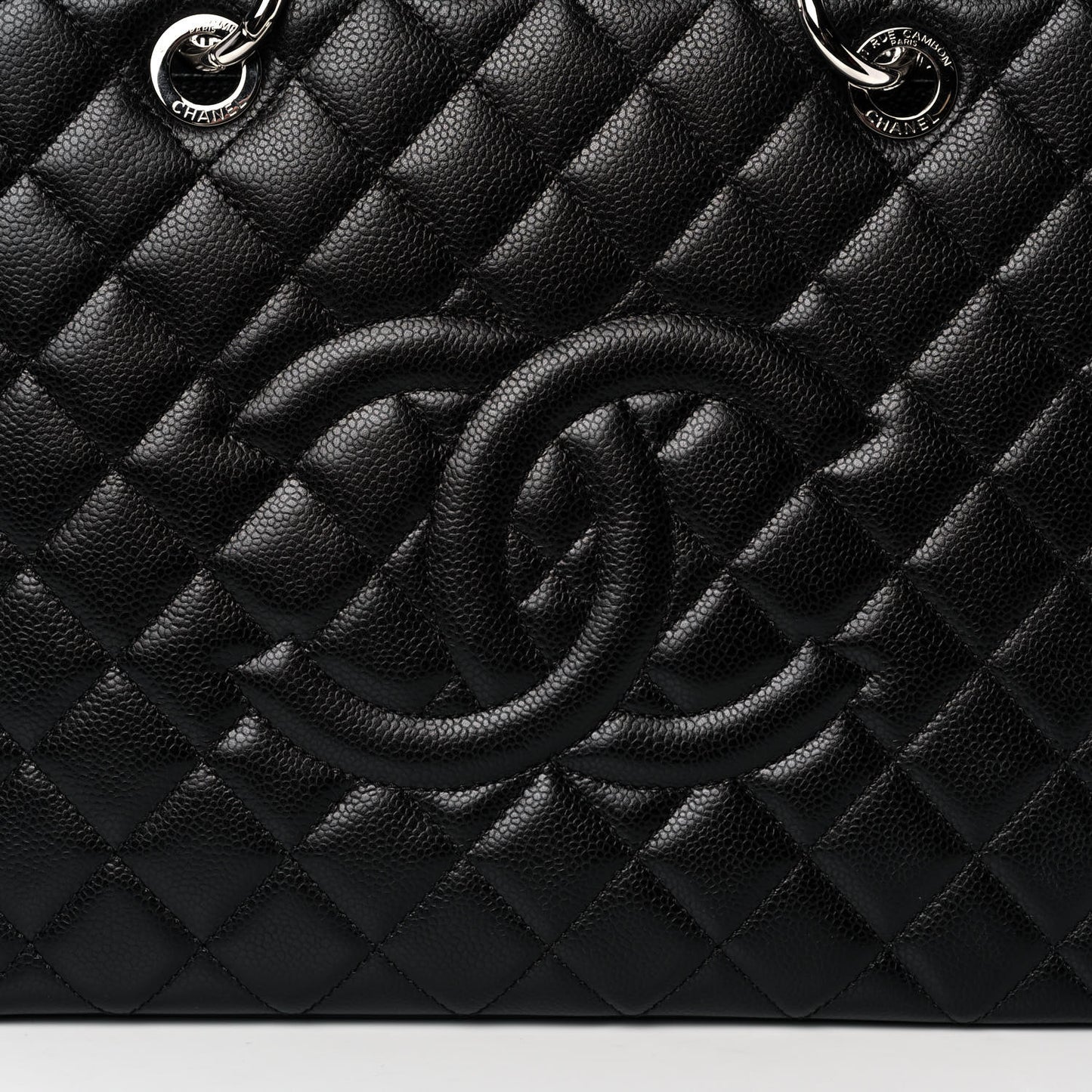Caviar Quilted Grand Shopping Tote GST Black
