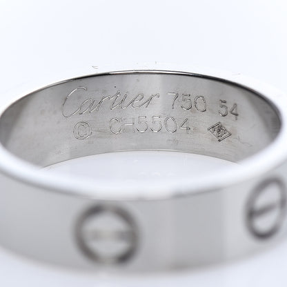 Cartier 18K White Gold 5.5mm LOVE Ring 54 7 4 of 5
