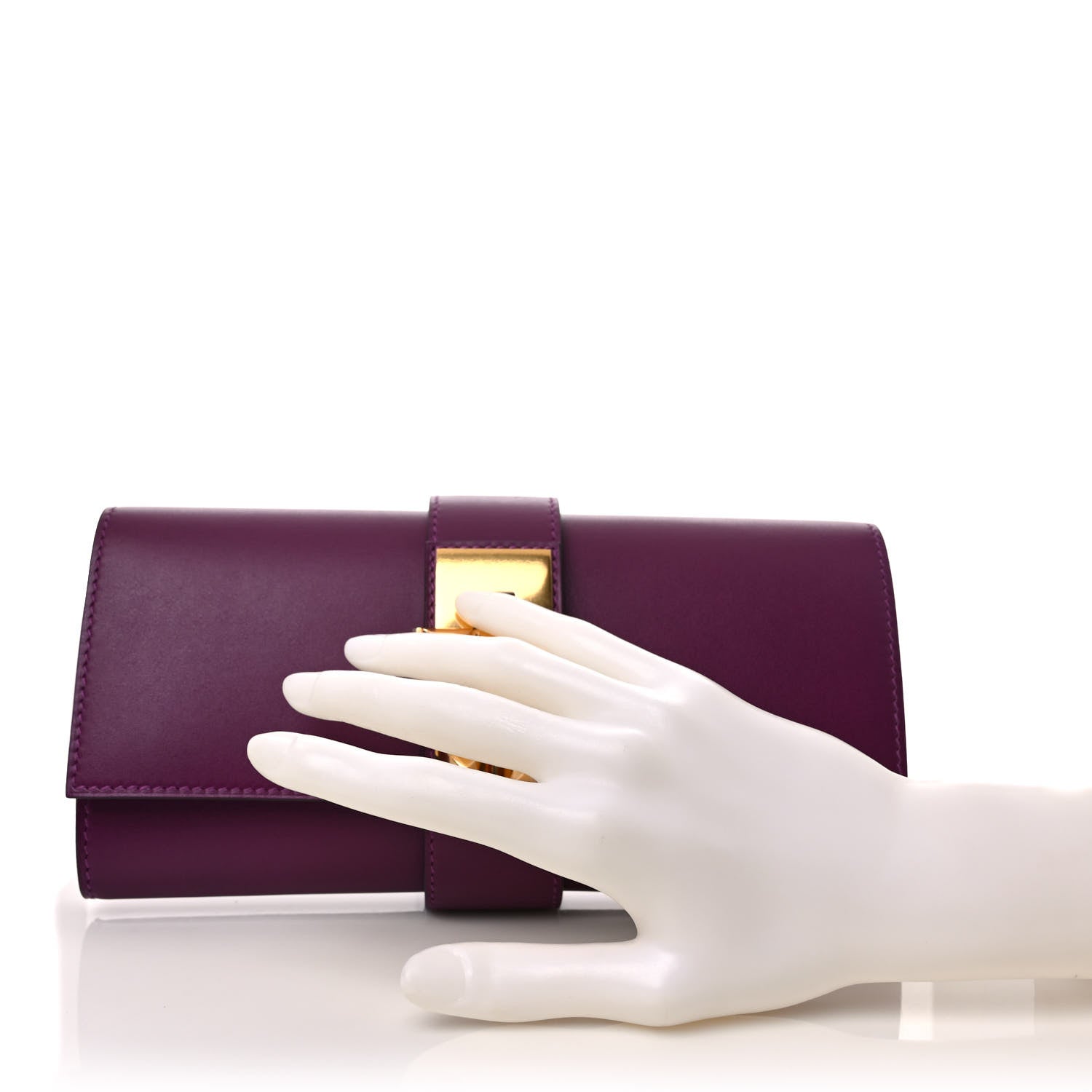 Hermes Tadelakt Medor 23 Clutch Anemone 2 of 7