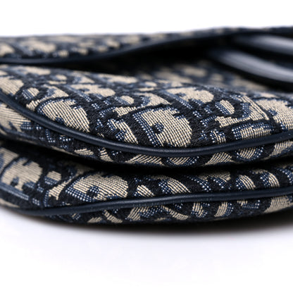 Christian Dior Oblique Saddle Bag Blue 8 of 11