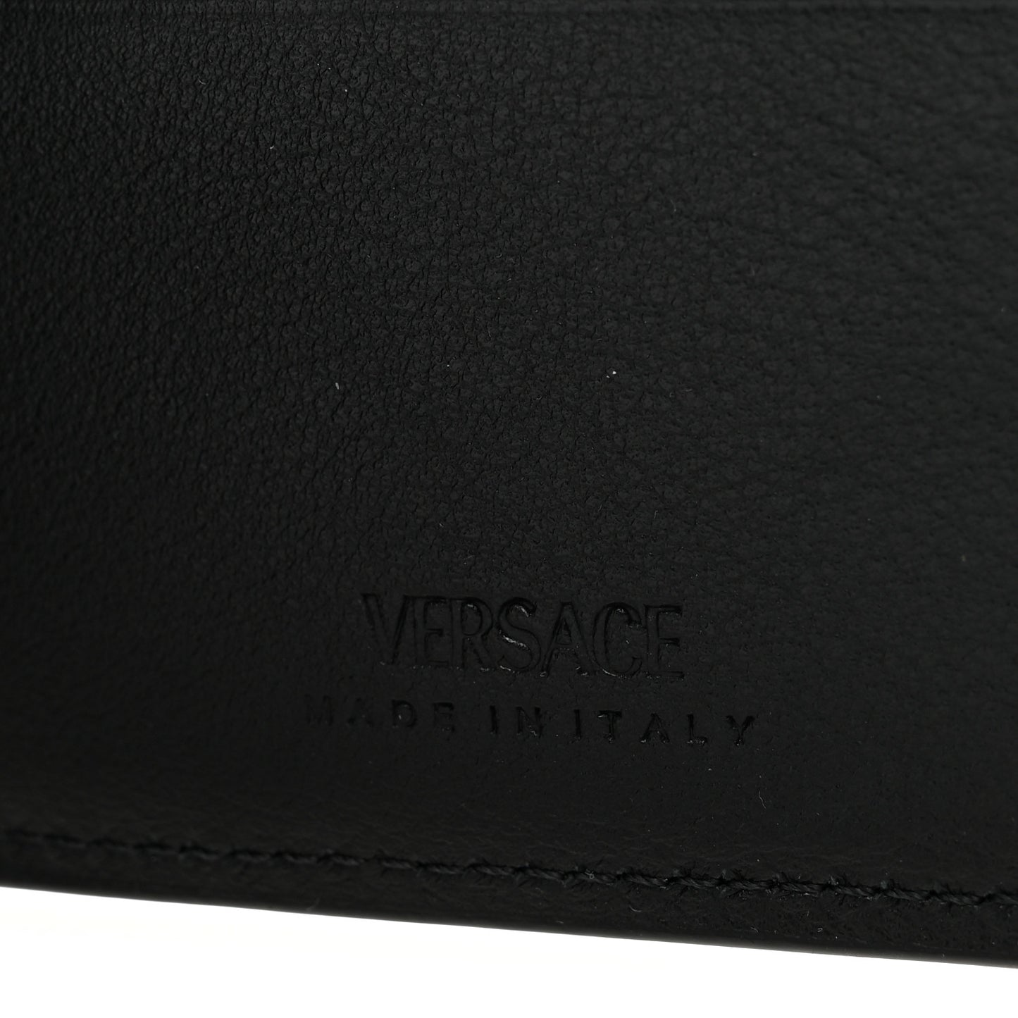 Vitello Medusa Bi-Fold Wallet Black
