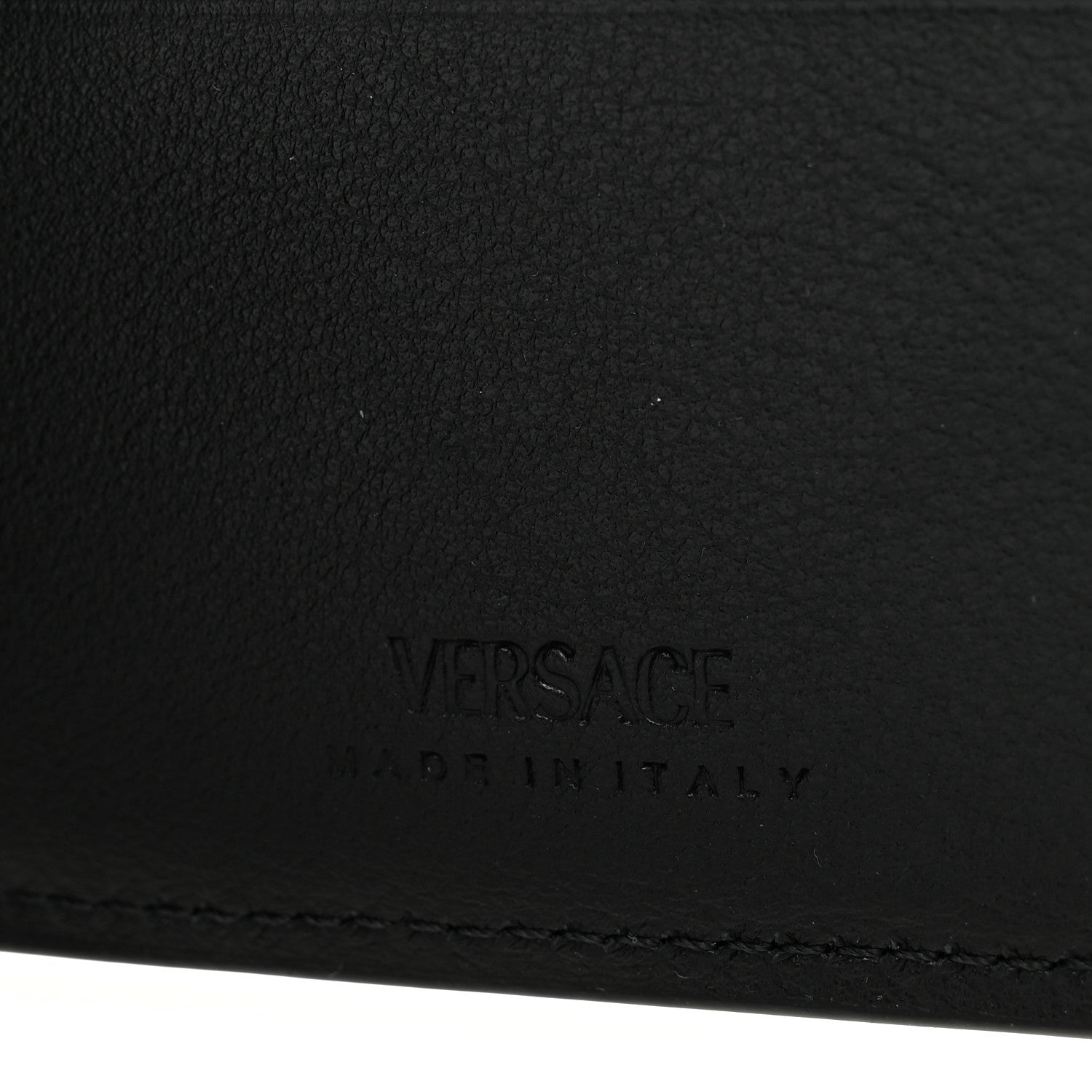 Versace Vitello Medusa Bi-Fold Wallet Black 6 of 6