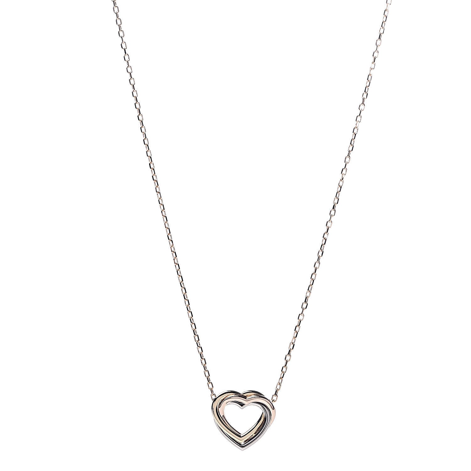 Cartier 18K Pink Yellow White Gold Trinity Heart Necklace 1 of 7