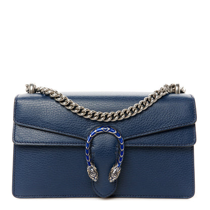 Gucci Dollar Calfskin Enamel Small Dionysus Shoulder Bag Blue Agata Electric Blue 1 of 13