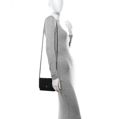 Chanel Lambskin Quilted Wallet On Chain WOC Black 2 of 13