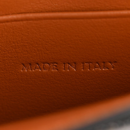 Celine Triomphe Canvas Calfskin Flap Card Holder Tan 7 of 10