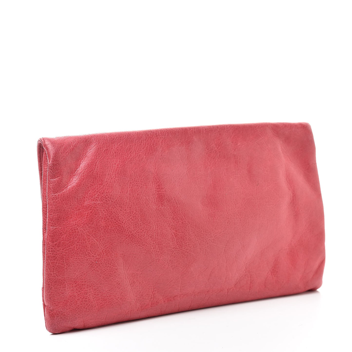 Agneau Giant 12 Silver Hardware Envelope Clutch Rose Thulian