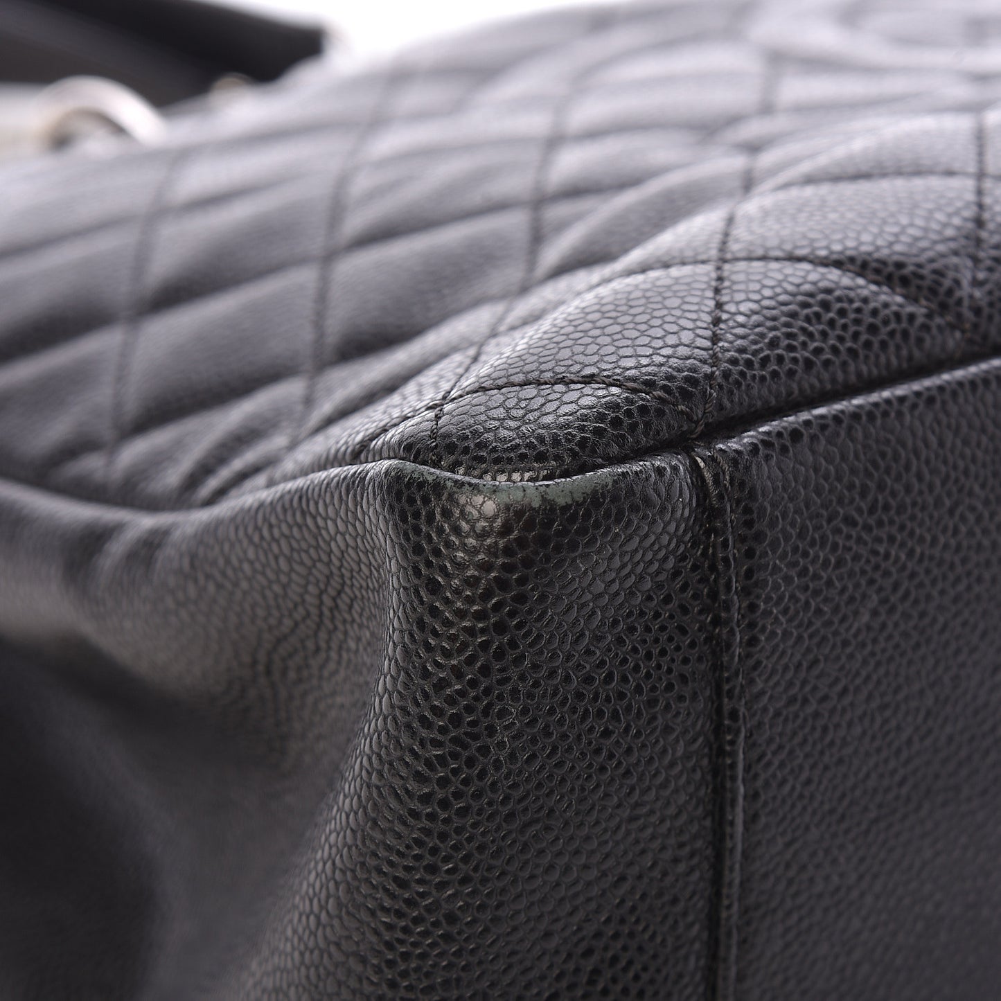 Caviar Quilted Grand Shopping Tote GST Black