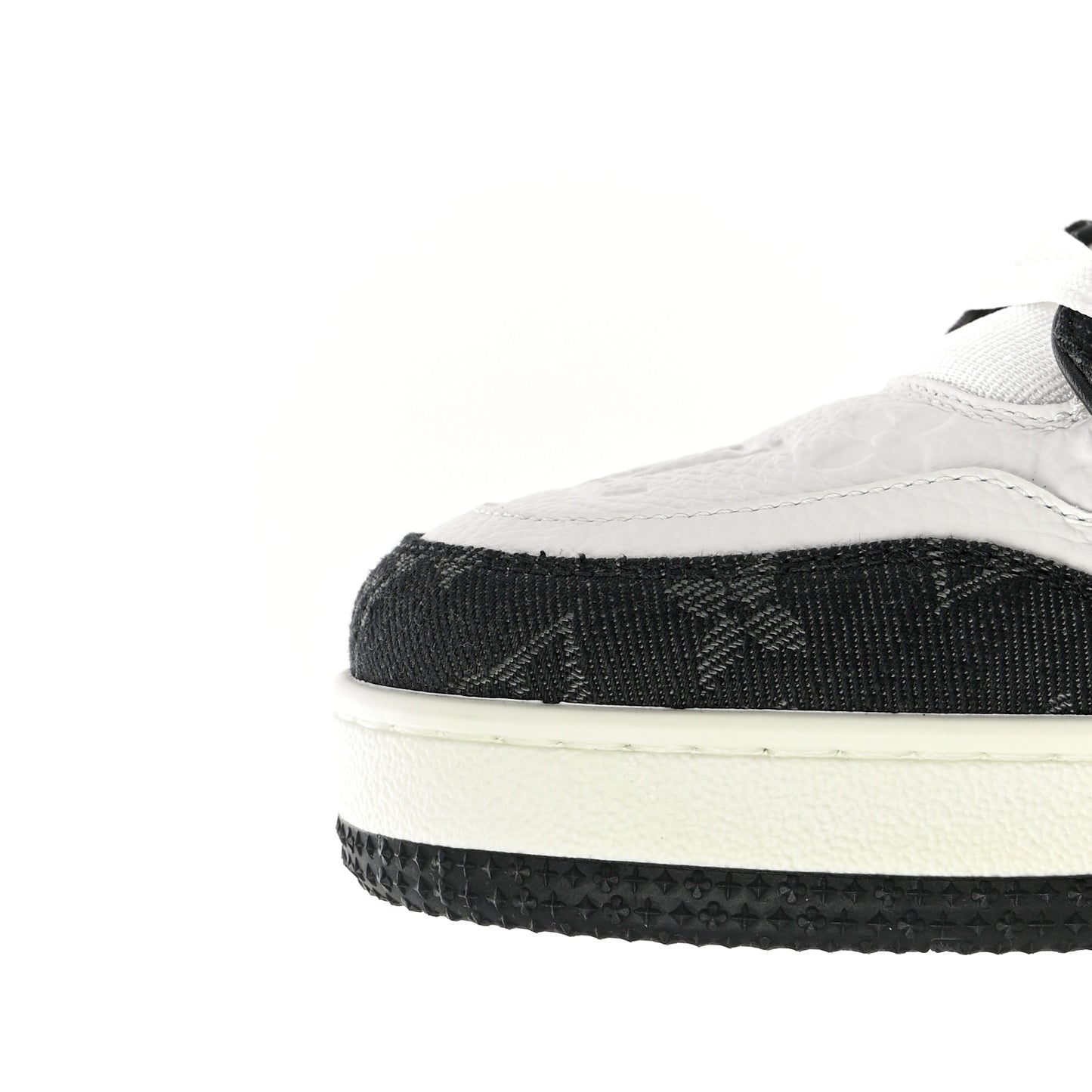 Calfskin Monogram Denim Mens LV Trainer Sneakers 8.5 Black