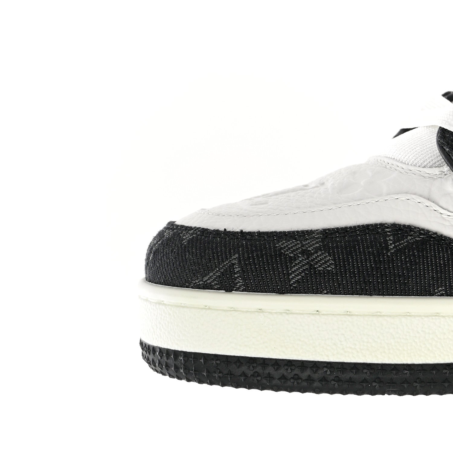 Louis Vuitton Calfskin Monogram Denim Mens LV Trainer Sneakers 8.5 Black 13 of 15