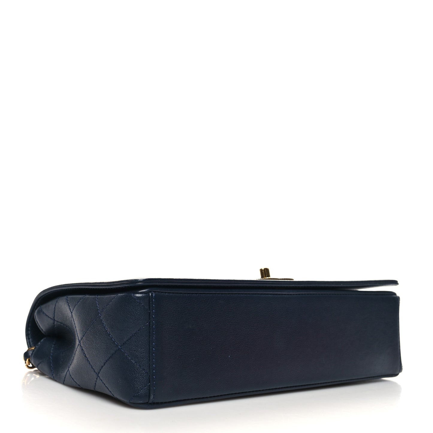 Sheepskin Quilted Vintage Mademoiselle Flap Dark Navy
