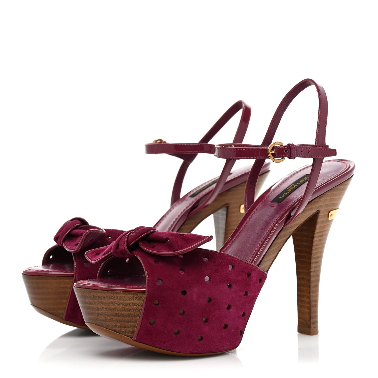 Suede Wooden Platform Sandals 39