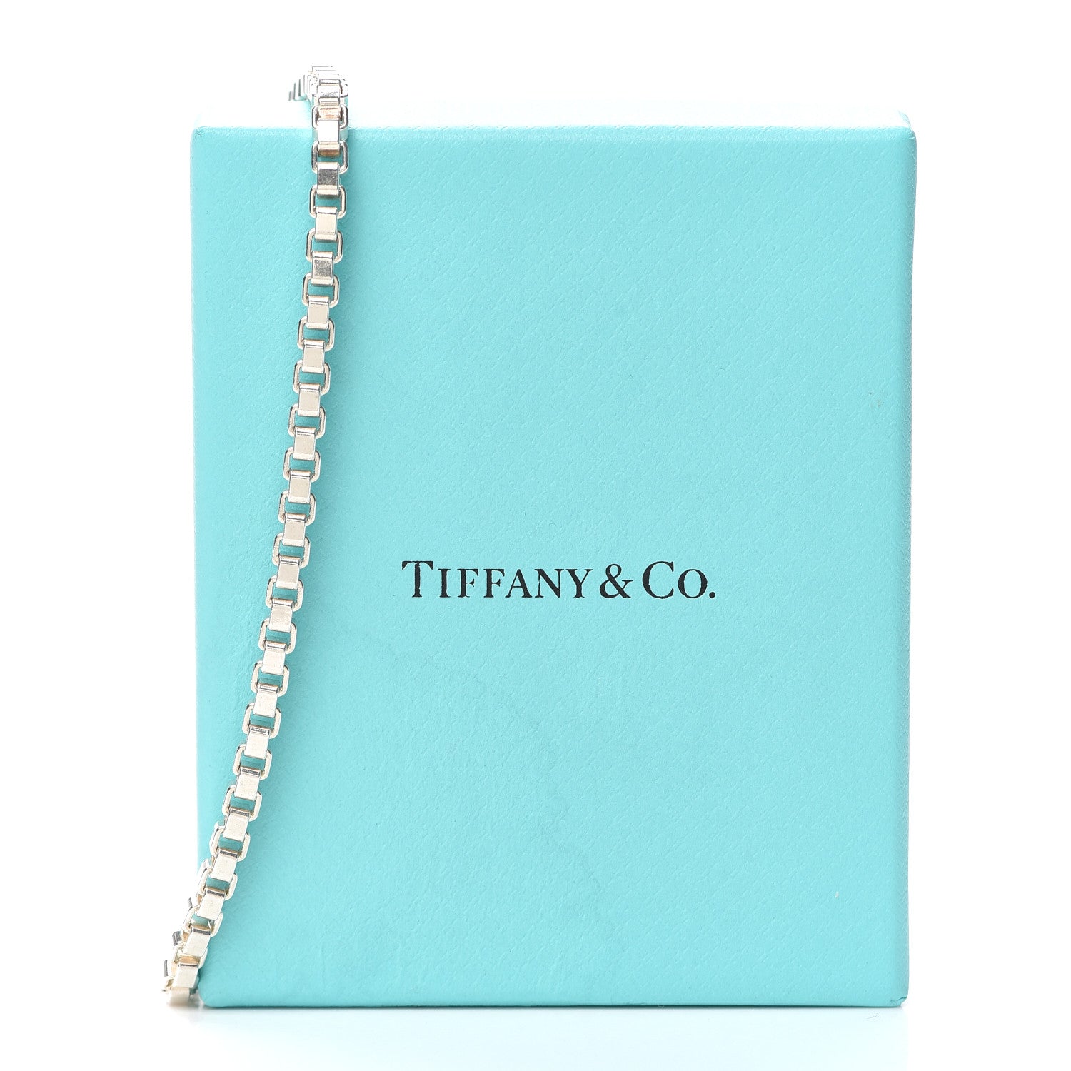 Tiffany Sterling Silver 4mm Venetian Link Necklace 6 of 6