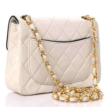 Chanel Lambskin Quilted Mini Square Flap White 2 of 17