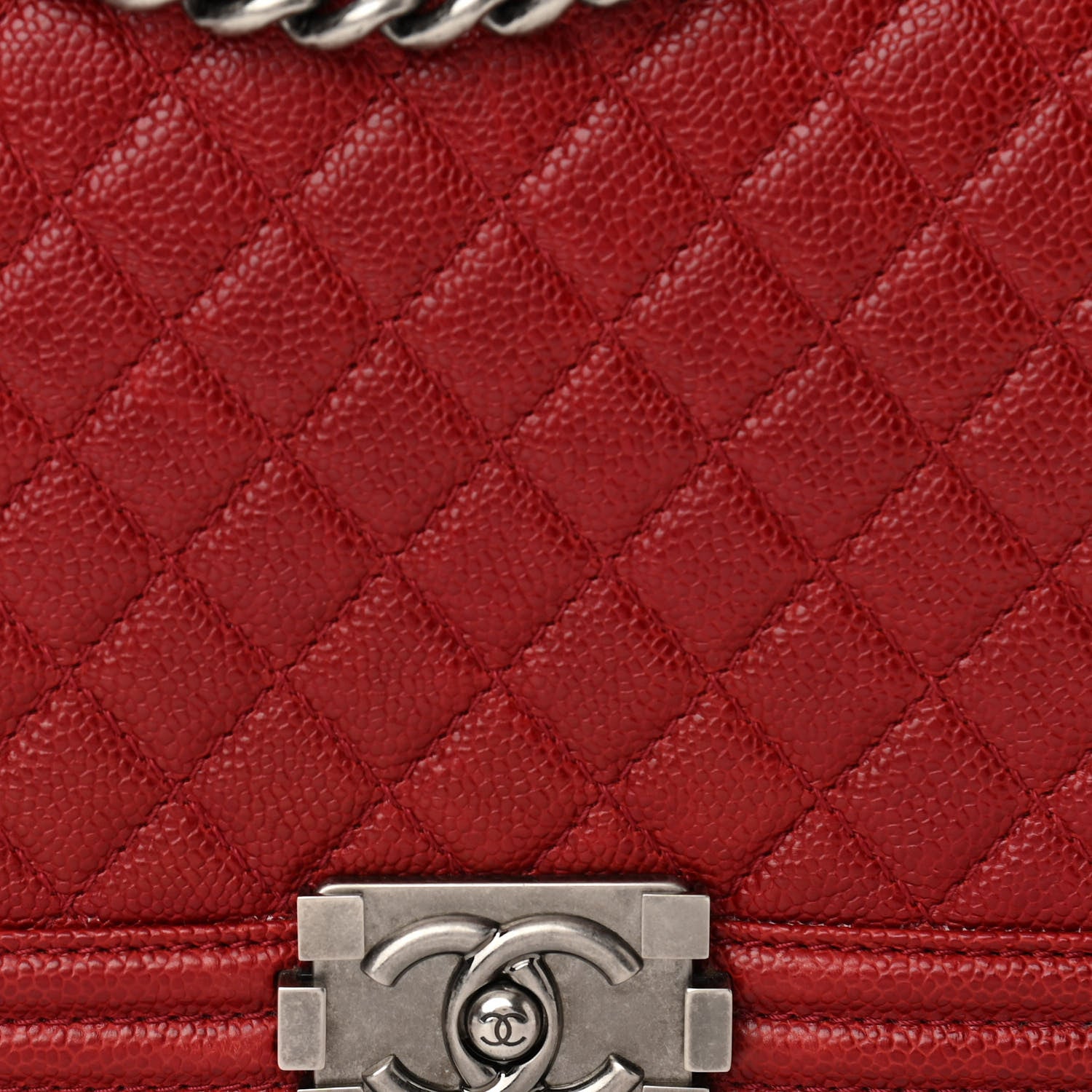 Chanel Caviar Quilted New Medium Boy Flap Dark Red 8 of 12