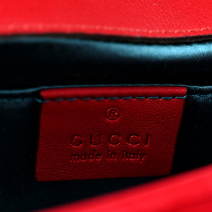 Gucci Velvet Matelasse Mini GG Marmont Shoulder Bag Hibiscus Red 6 of 13