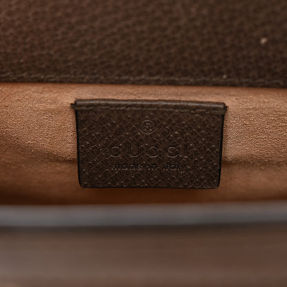 Gucci GG Supreme Monogram Textured Dollar Calfskin Web Mini Ophidia Chain Shoulder Bag Beige Ebony New Acero 6 of 12