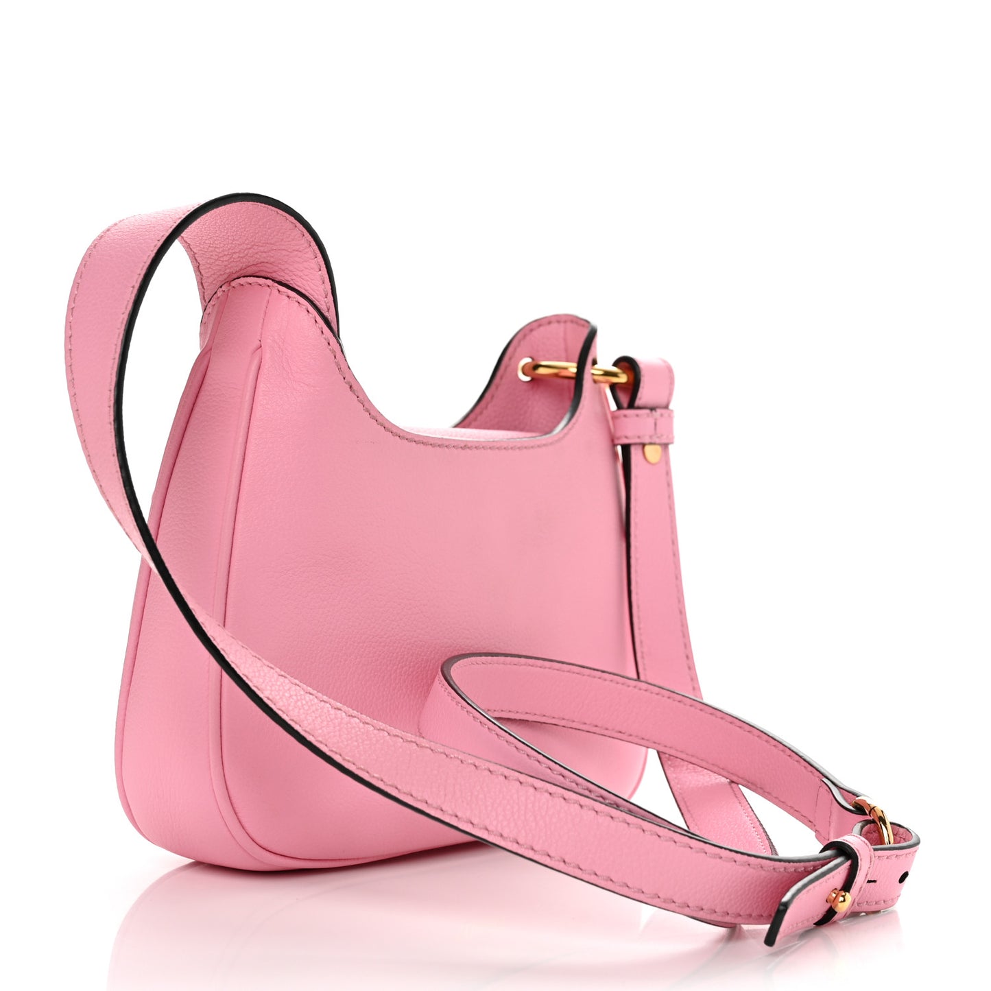 Calfskin La Medusa Mini Chain Hobo Bag Baby Pink
