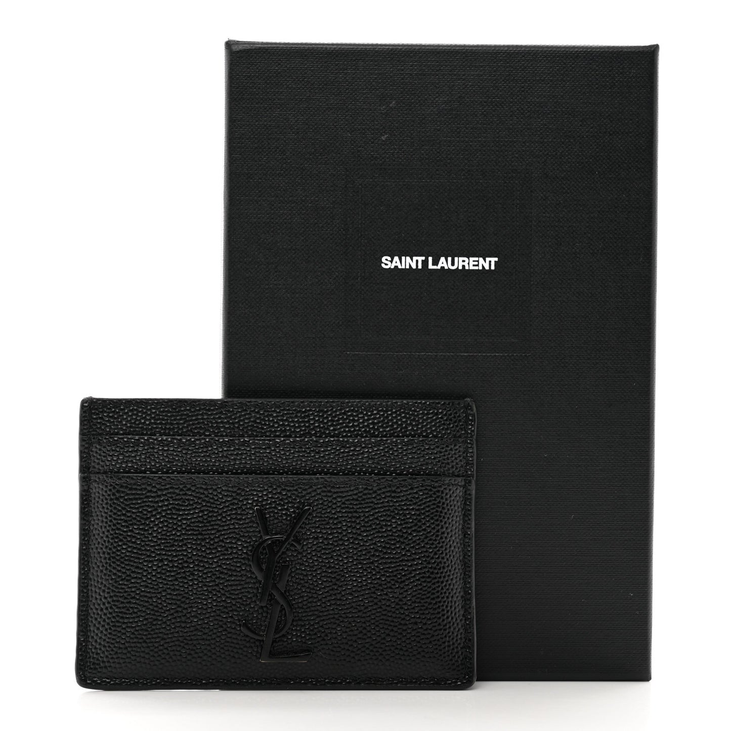 Grain De Poudre Monogram Credit Card Case Black