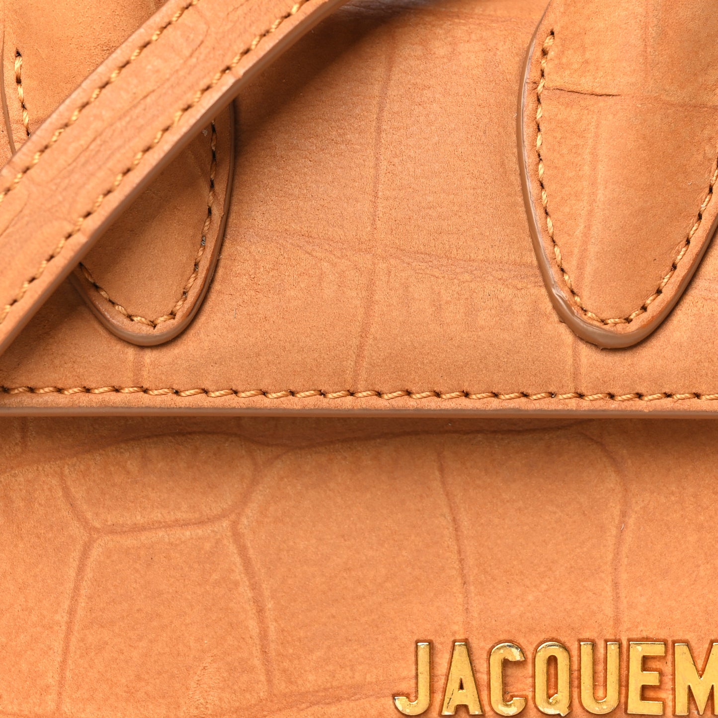 Suede Crocodile Embossed Le Chiquito Honey