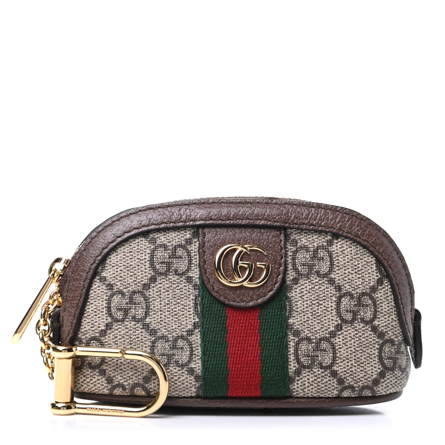 GG Supreme Monogram Web Ophidia Dome Key Pouch Beige New Acero
