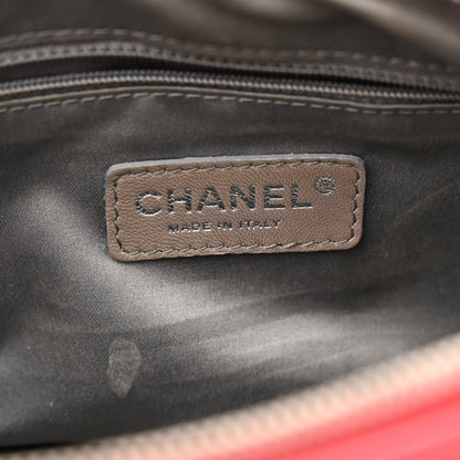 Chanel Lambskin Square Stitched Lax Accordion Hobo Red 6 of 13