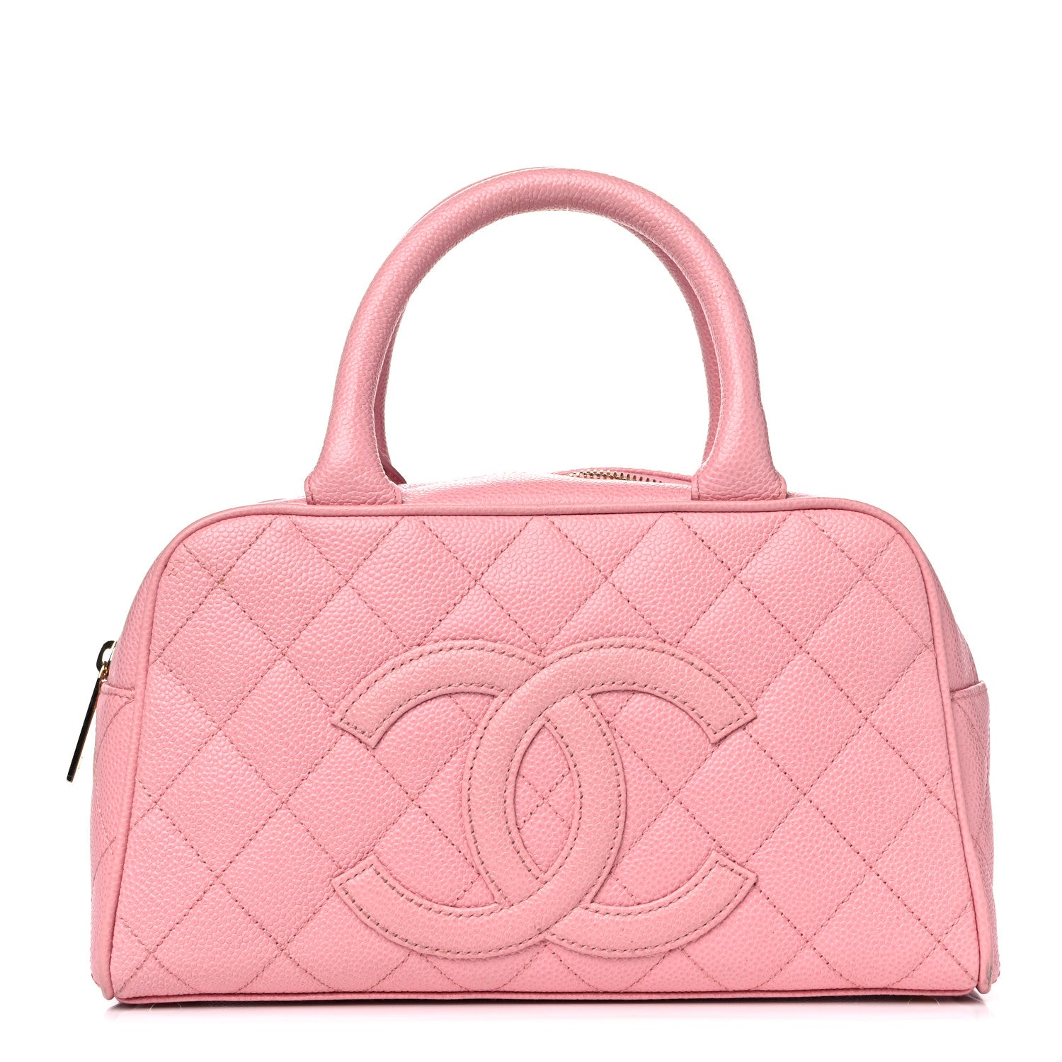 Chanel Caviar Quilted Small Bowler Pink 1 of 14