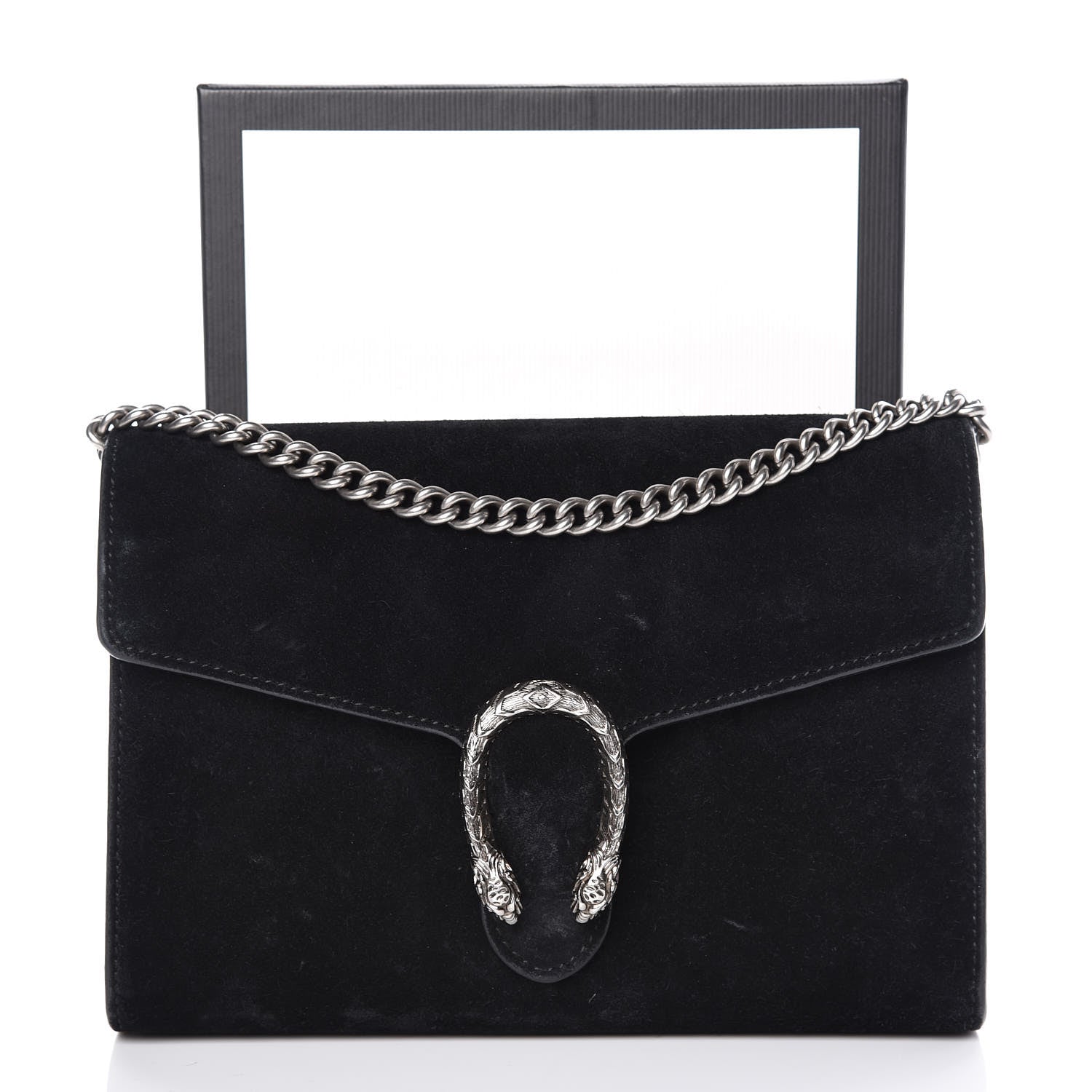 Gucci Suede Mini Dionysus Chain Wallet Black 17 of 17