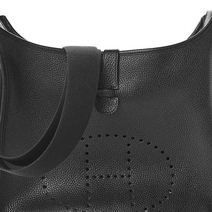 Hermes Taurillon Clemence Evelyne III GM Black 10 of 10