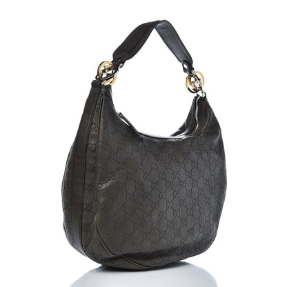 Gucci Guccissima Medium GG Twins Hobo Olive Green 3 of 12