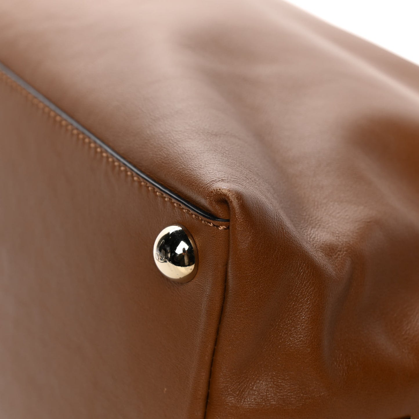 Vitello Rockstud Dome Satchel Deep Cuir