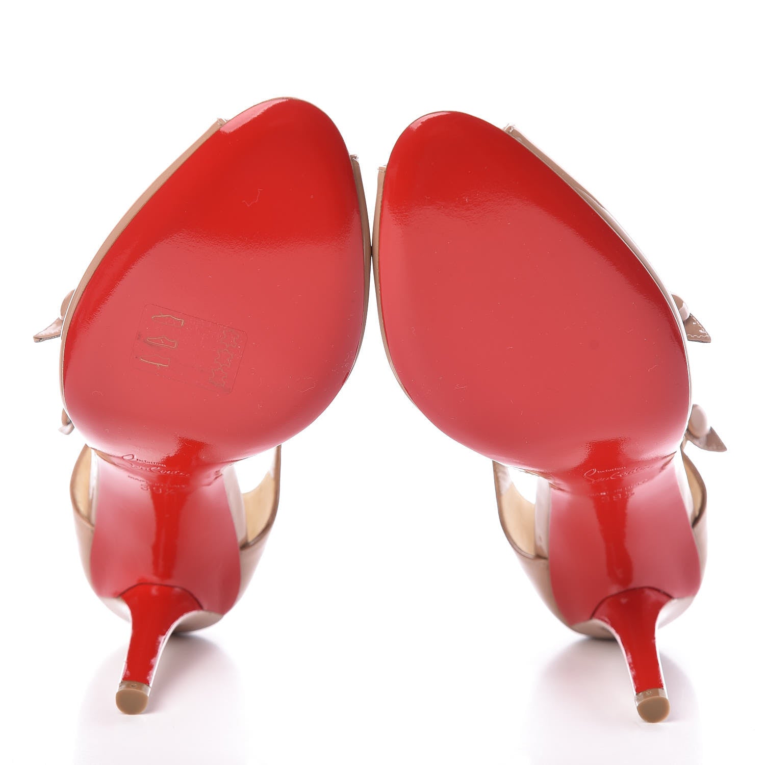 Christian Louboutin Patent Debriditoe 85 Pumps 39.5 Nude 5 of 8