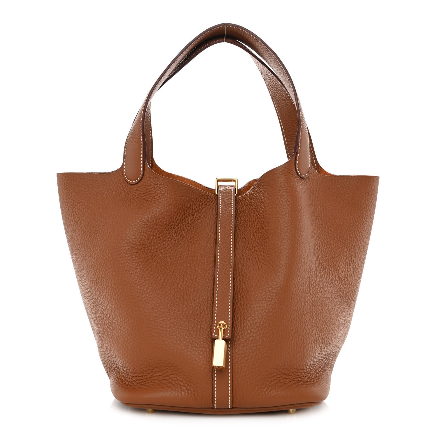Hermes Taurillon Clemence Picotin Lock 22 MM Gold 1 of 10