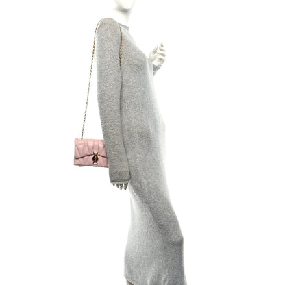 Versace Lambskin Quilted Mini Kleio Crossbody Bag Light Pink 2 of 11