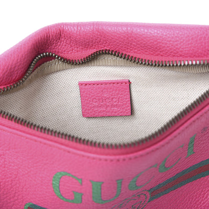 Gucci Grained Calfskin Small Logo Belt Bag Box Pink Green 7 of 9