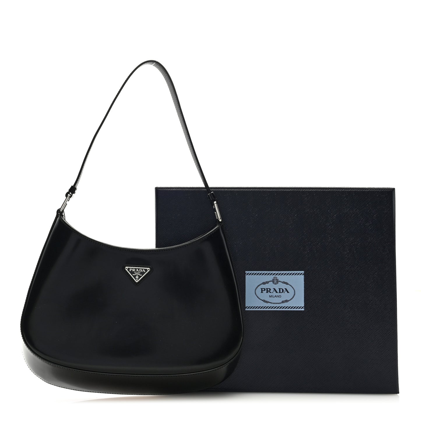Spazzolato Cleo Shoulder Bag Black
