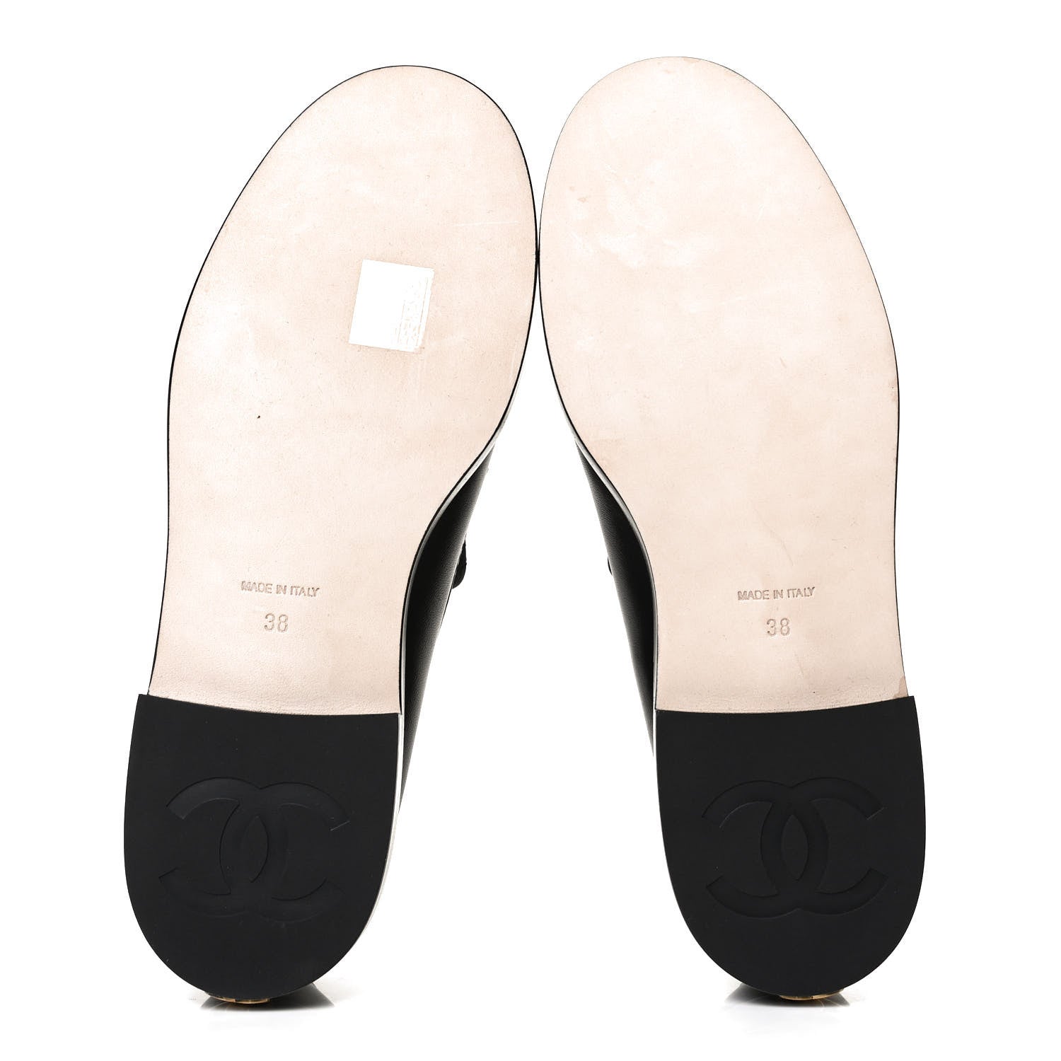 Chanel Lambskin Pearl Crystal Quilted CC Logo Jewelry Loafers 38 Black 7 of 11