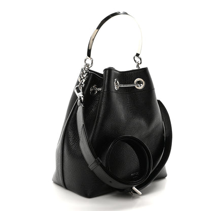 Jimmy Choo Calfskin Bon Bon Bag Bucket Bag Black 3 of 9