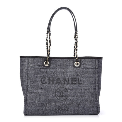 Chanel Lurex Boucle Small Deauville Tote Black 1 of 10
