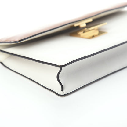 Celine Natural Calfskin Bicolor Clutch White Claycourt 6 of 7