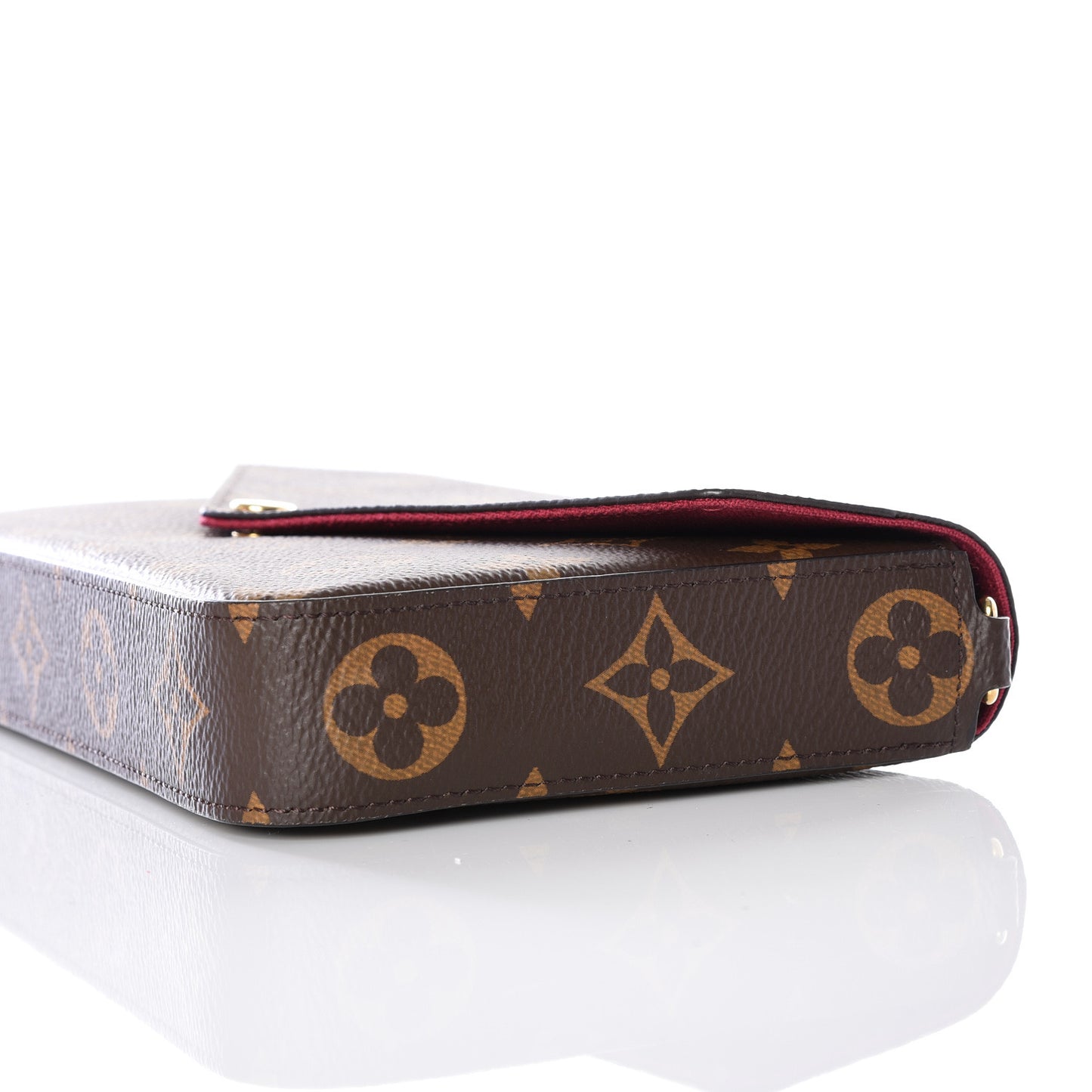 Monogram Pochette Felicie Chain Wallet Fuchsia