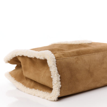 Telfar X UGG Suede Shearling Medium Shopping Bag Chestnut 10 of 12