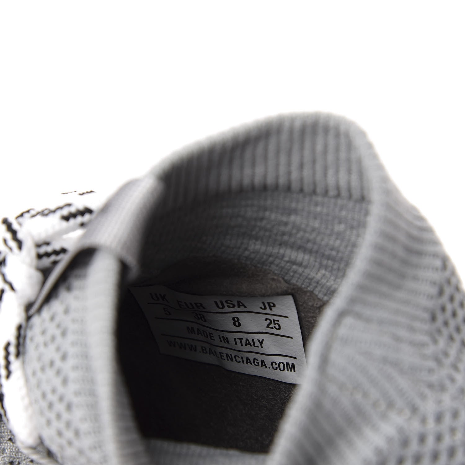 Balenciaga Knit Womens Speed Lace Up Sneakers 38 Gris 9 of 10