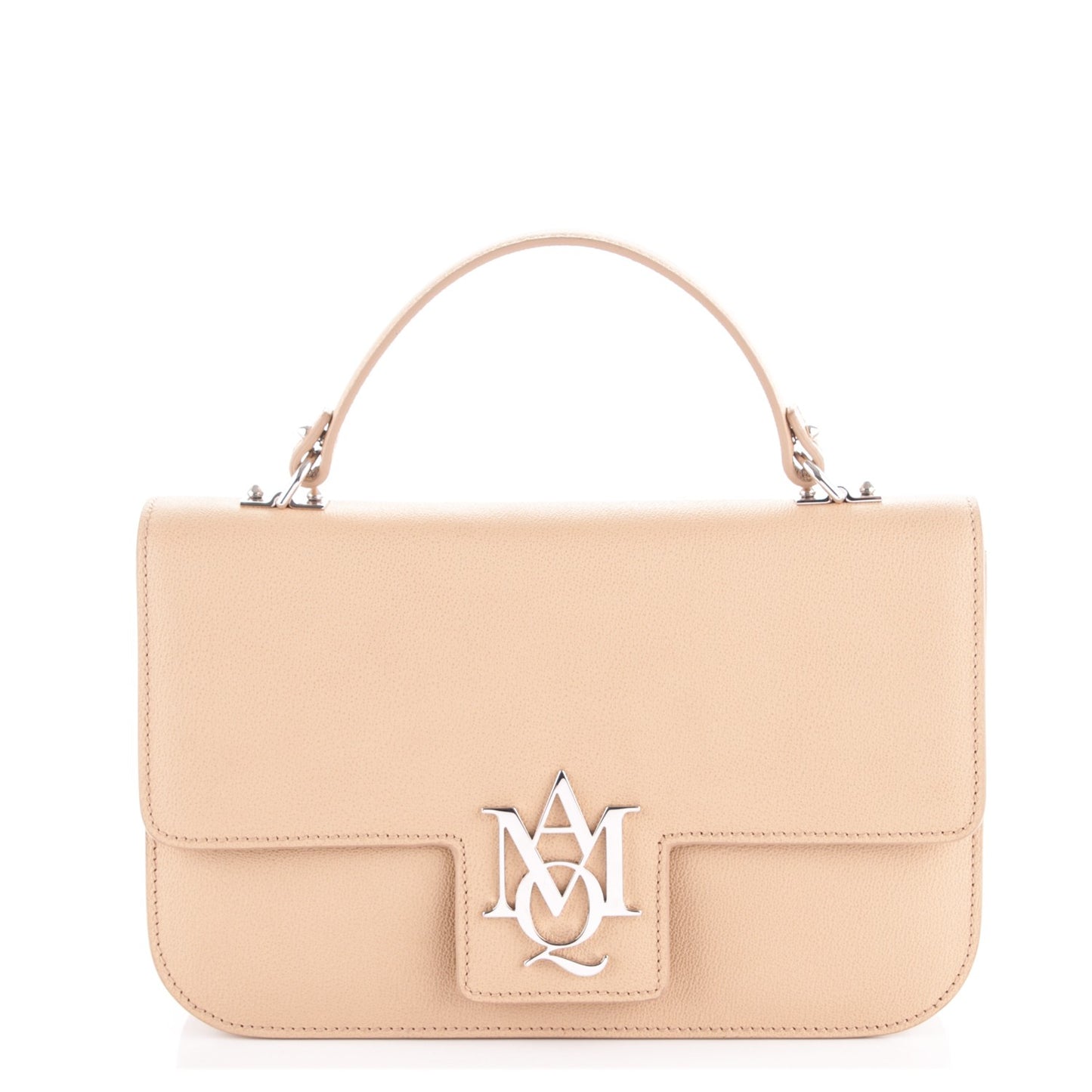 Grained Calfskin Large Insignia Satchel Blonde
