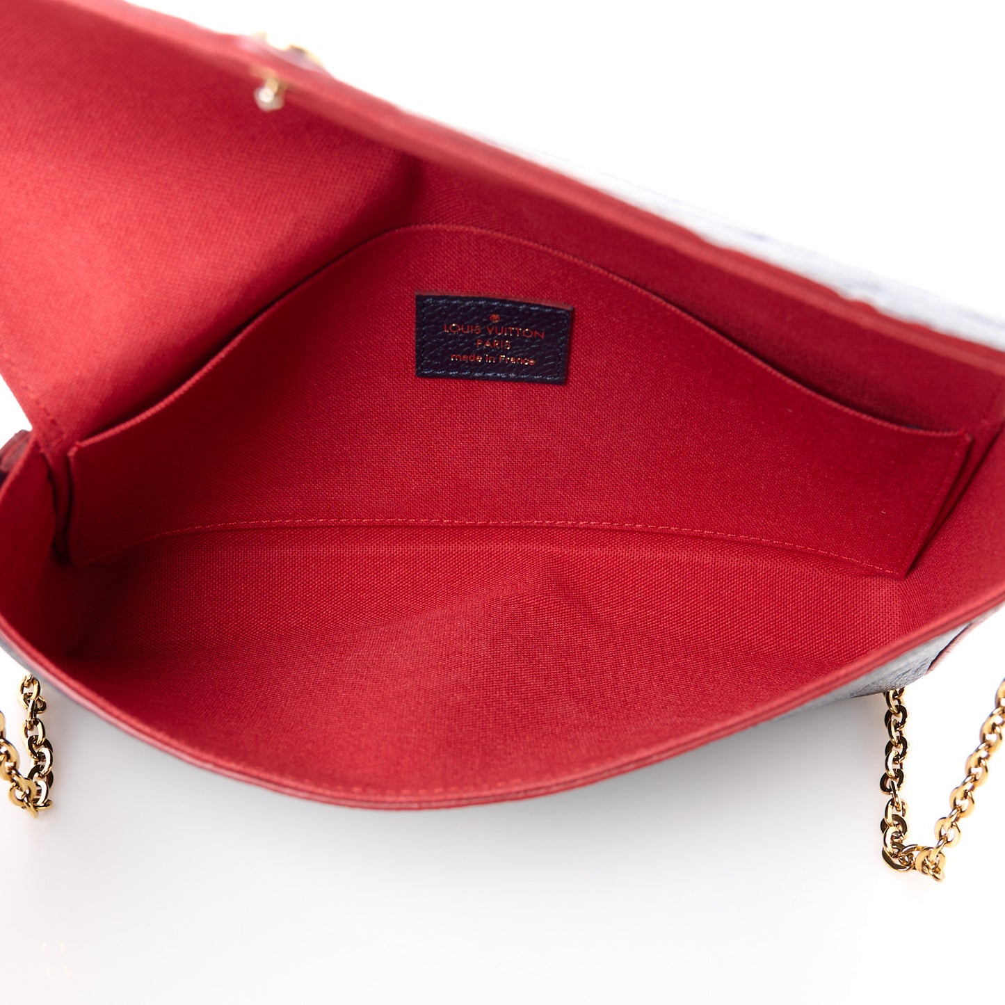 Empreinte Pochette Felicie Chain Wallet Marine Rouge