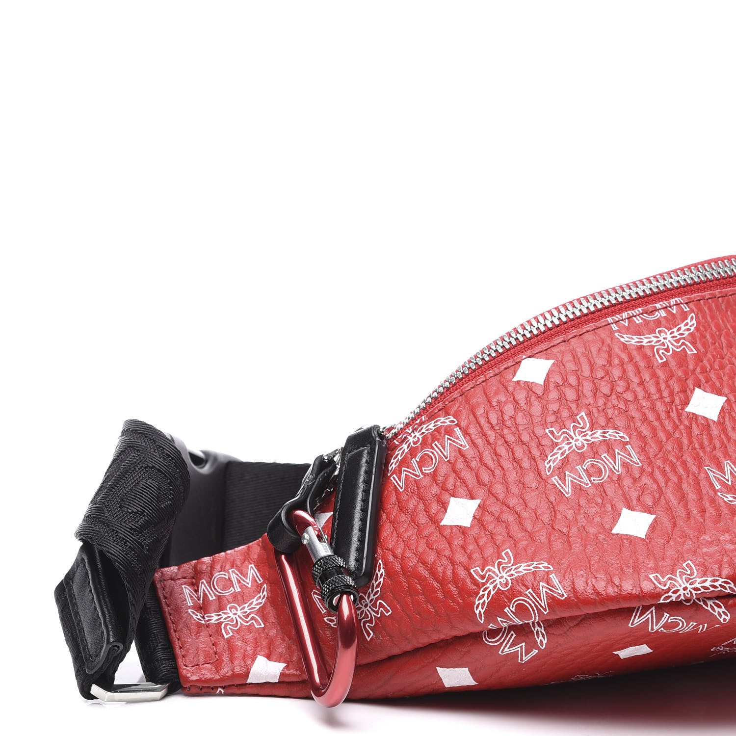 MCM Visetos Small Fursten Belt Bag Red 6 of 9
